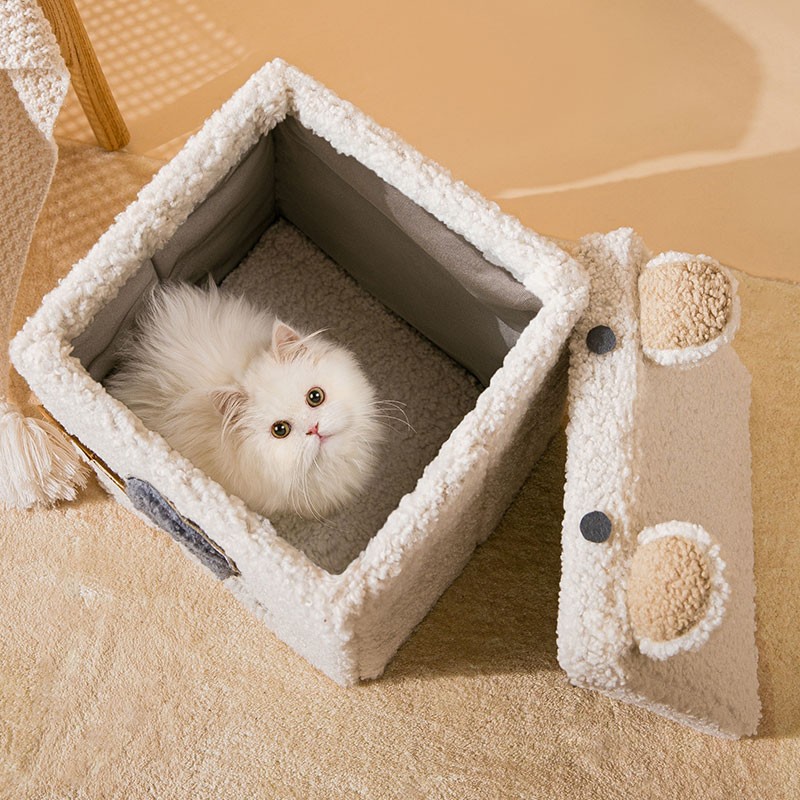 猫咪窝垫猫咪房子猫窝可折叠四季通用半封闭可拆洗宠物用品